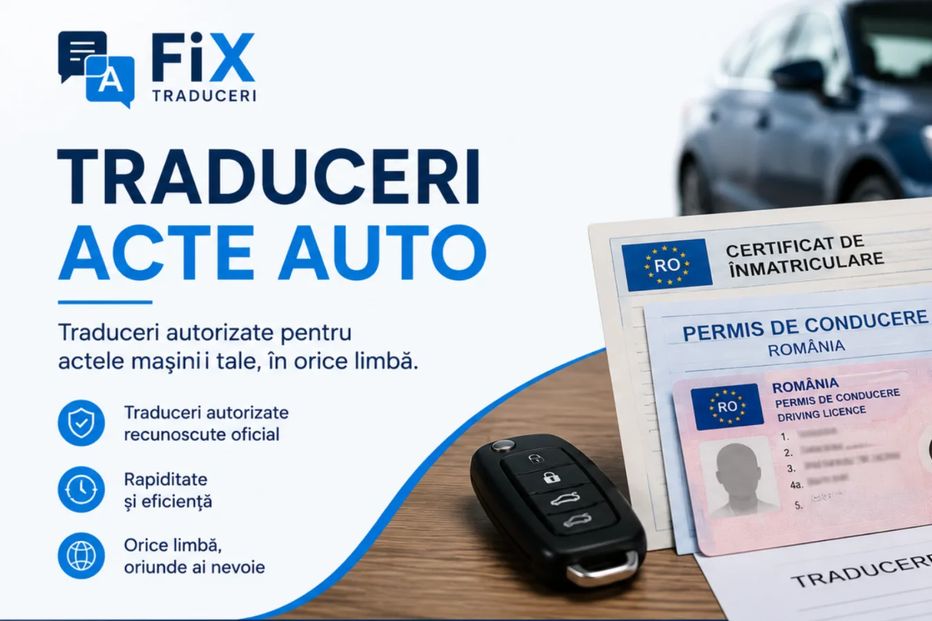 Traduceri Acte Auto – Ghid Complet pentru Înmatriculare, Vânzare și Import Auto
